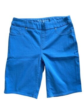💙 Chico’s Vibrant Blue Pull-On Slim Leg Shorts | Size 12 | Flattering & Comfy